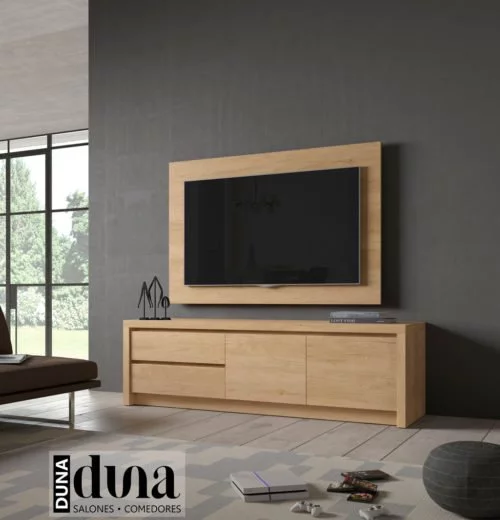 Mueble para TV modelo D101C con puertas y cajones