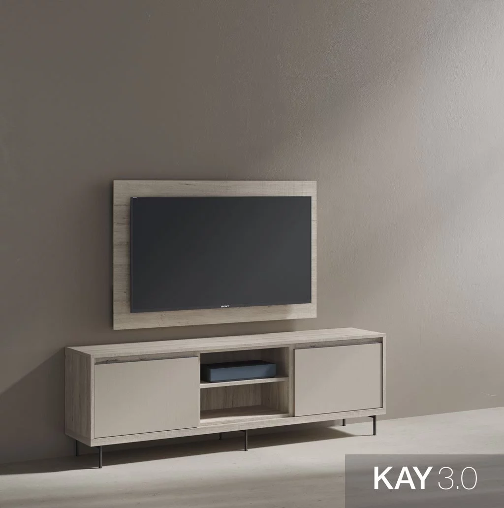 Mueble de televisión con panel tv giratorio 180 grados