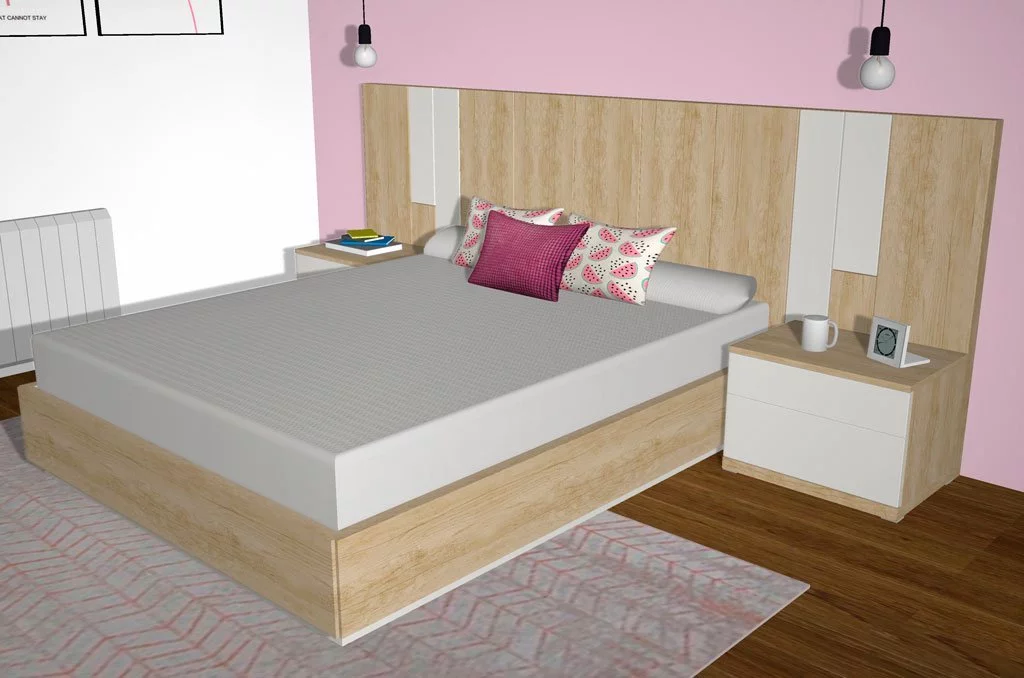 Combina dos colores en los muebles del dormitorio para personalizarlo