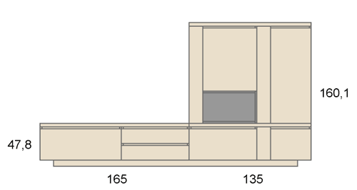 Medidas de la composición del salón D07