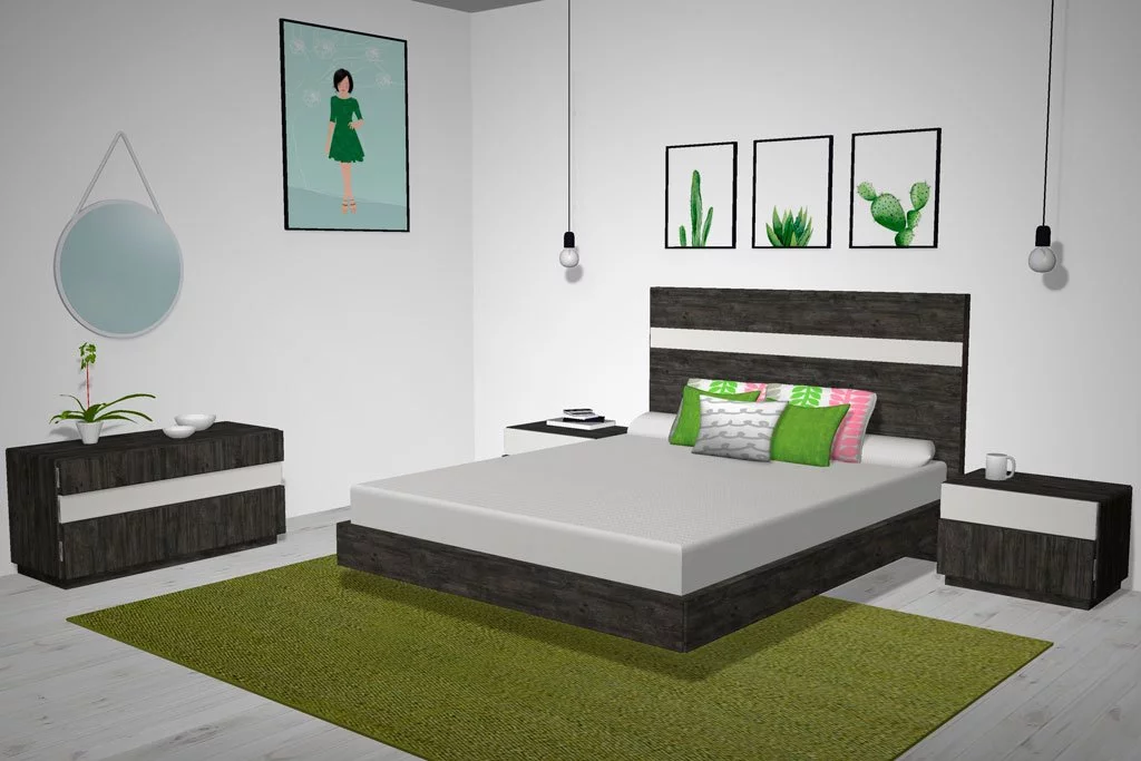 Muebles para el dormitorio de matrimonio en color Borneo