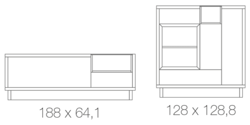 Medidas de la composición de salón A12