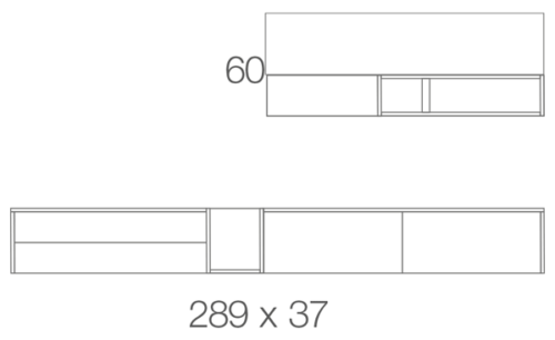 Medidas de la composición de salón A25