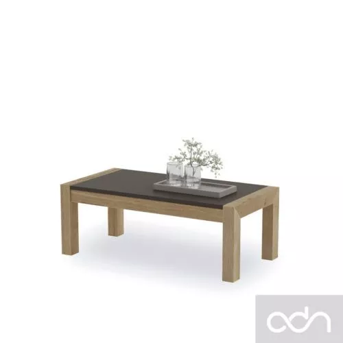 Mesa de centro elevable con patas de madera modelo U